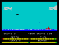 Скриншот Spectrum-версии Harrier Attack!