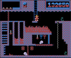 Снимок из игры Montezuma's Revenge (версия для Atari 8-bit)