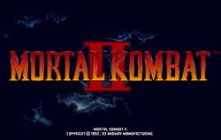 Logo of Mortal Kombat II.