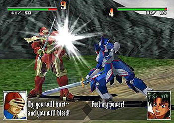 Игровой процесс Vanguard Bandits — персонаж со своим оппонентом переносятся на отдельное поле битвы, где каждый выполняет выбранное действие