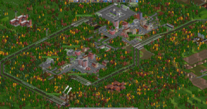 Скриншот OpenTTD 1.1.0 с пакетом графики OpenGFX